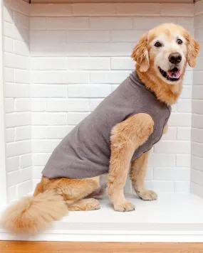 Pullover Stretch Dog Fleece in Charcoal Grey