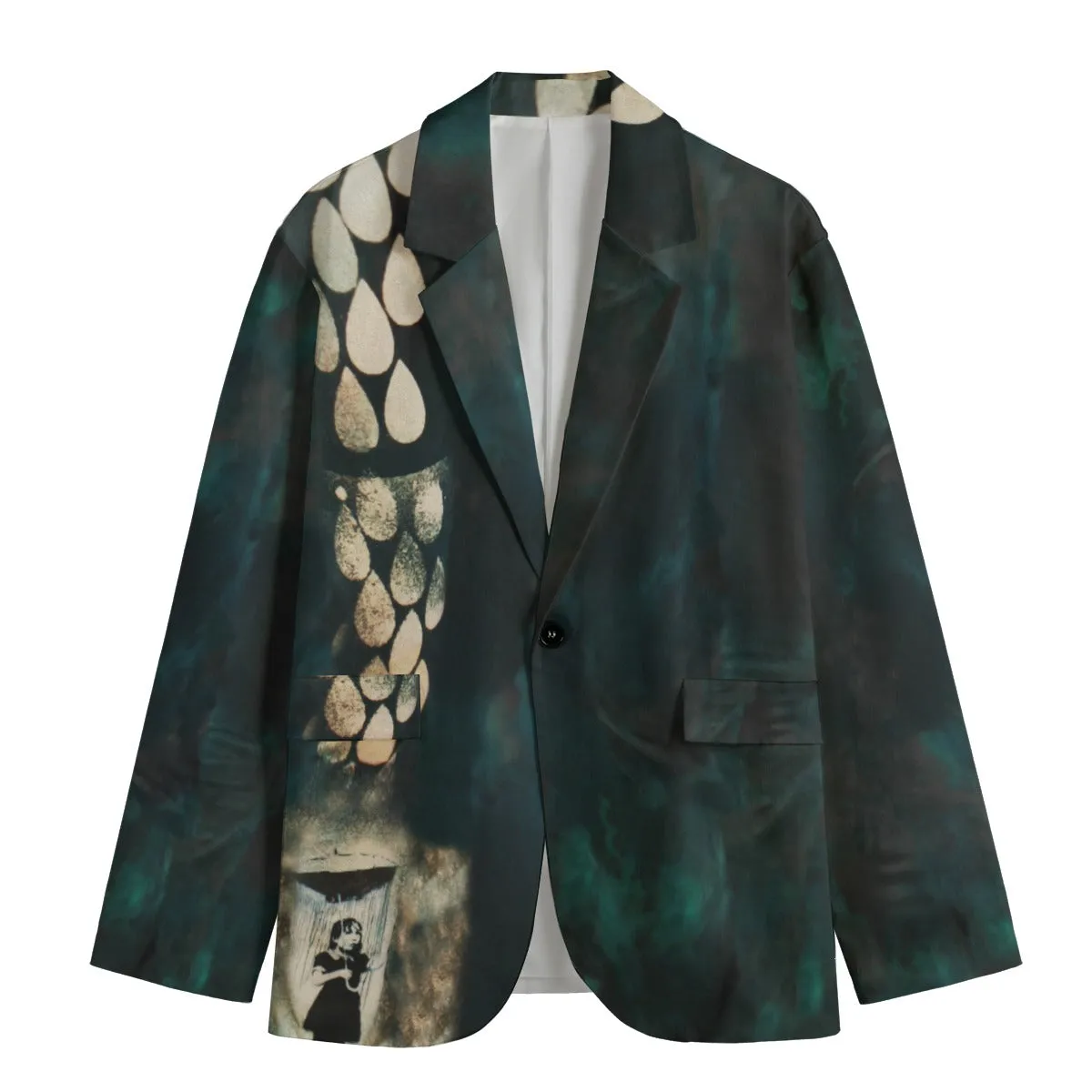 Rain Drop Men's Sports Coat Blazer