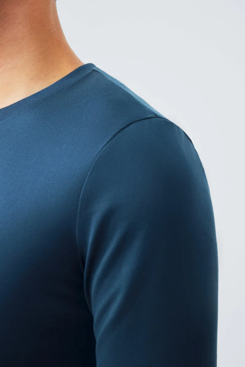 Regal Crew Neck Long Sleeve T-Shirt | Teal PT4126