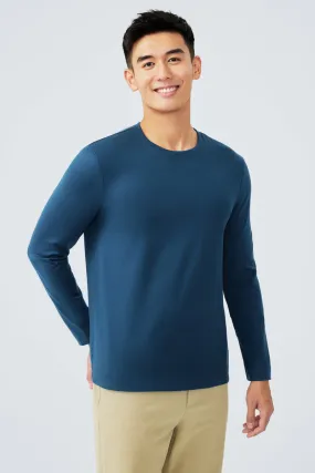 Regal Crew Neck Long Sleeve T-Shirt | Teal PT4126