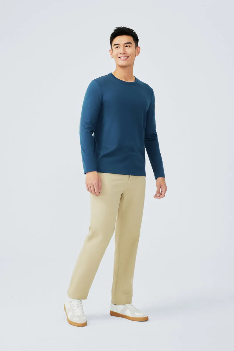 Regal Crew Neck Long Sleeve T-Shirt | Teal PT4126