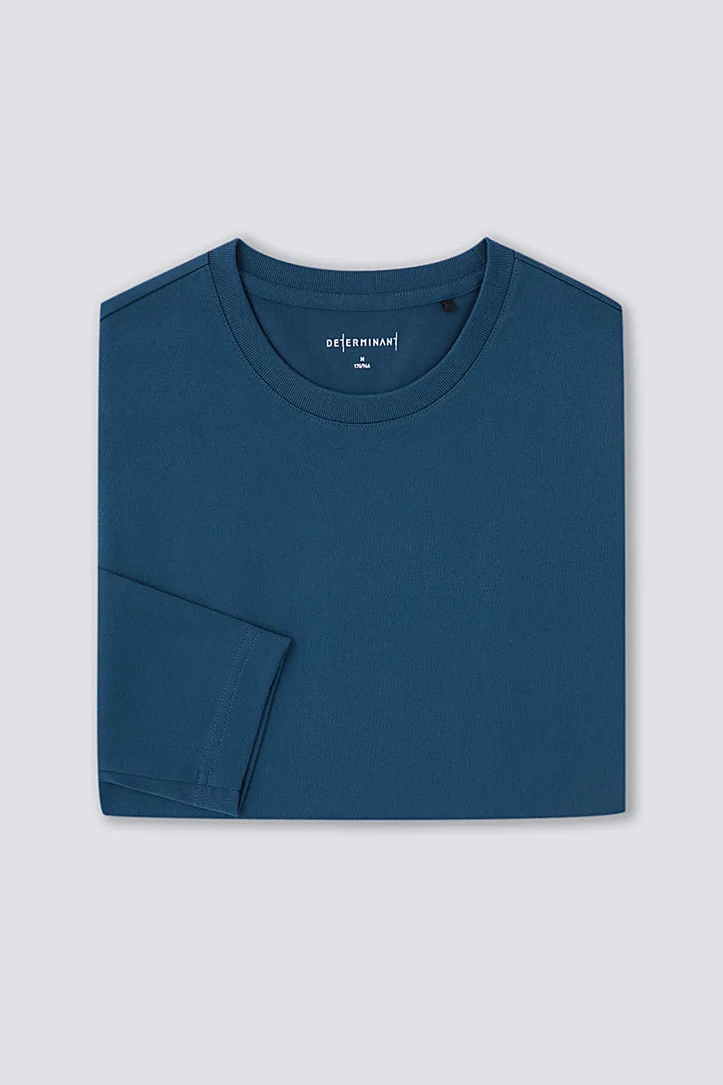 Regal Crew Neck Long Sleeve T-Shirt | Teal PT4126