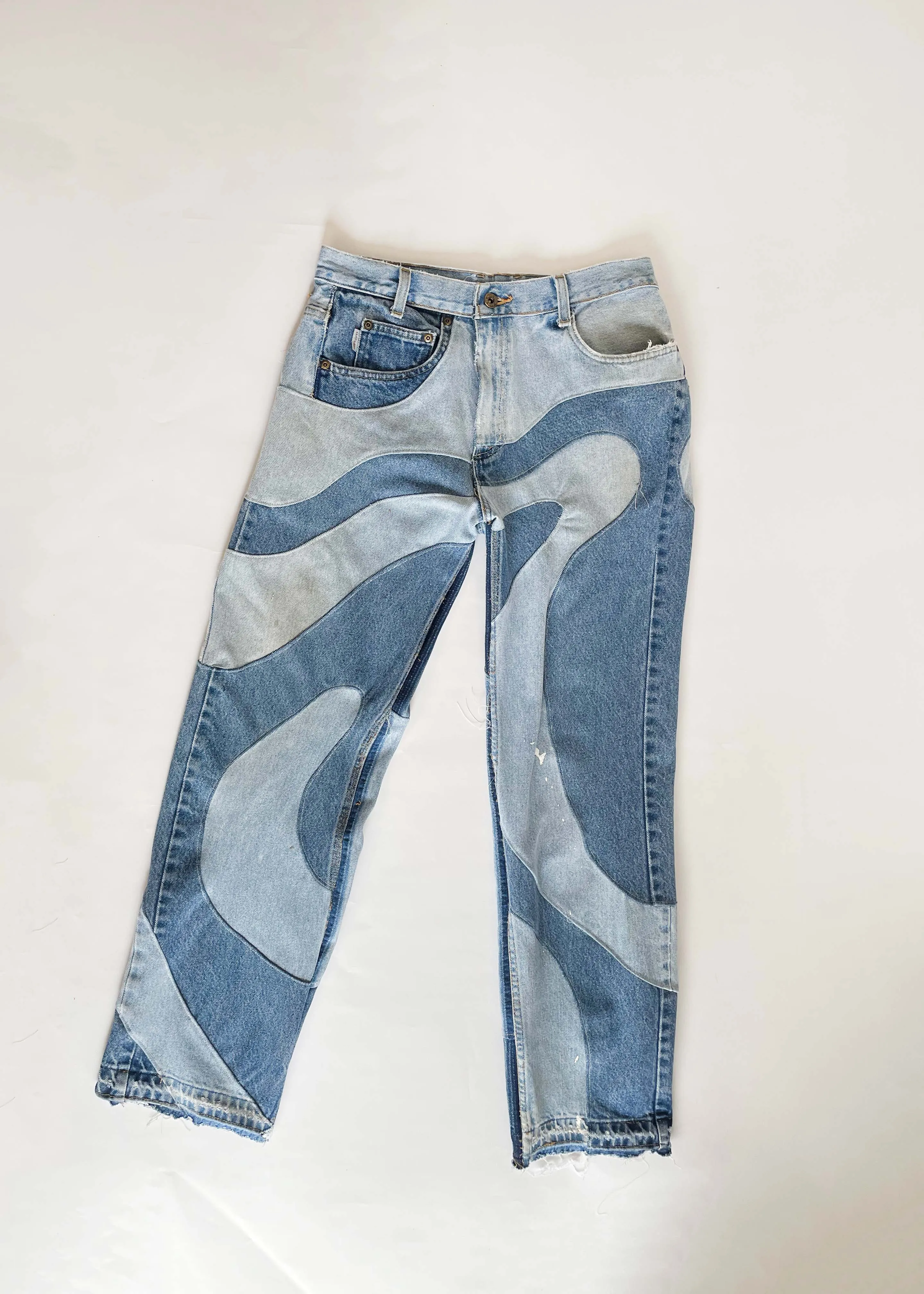 Reworked Denim swirl Jeans