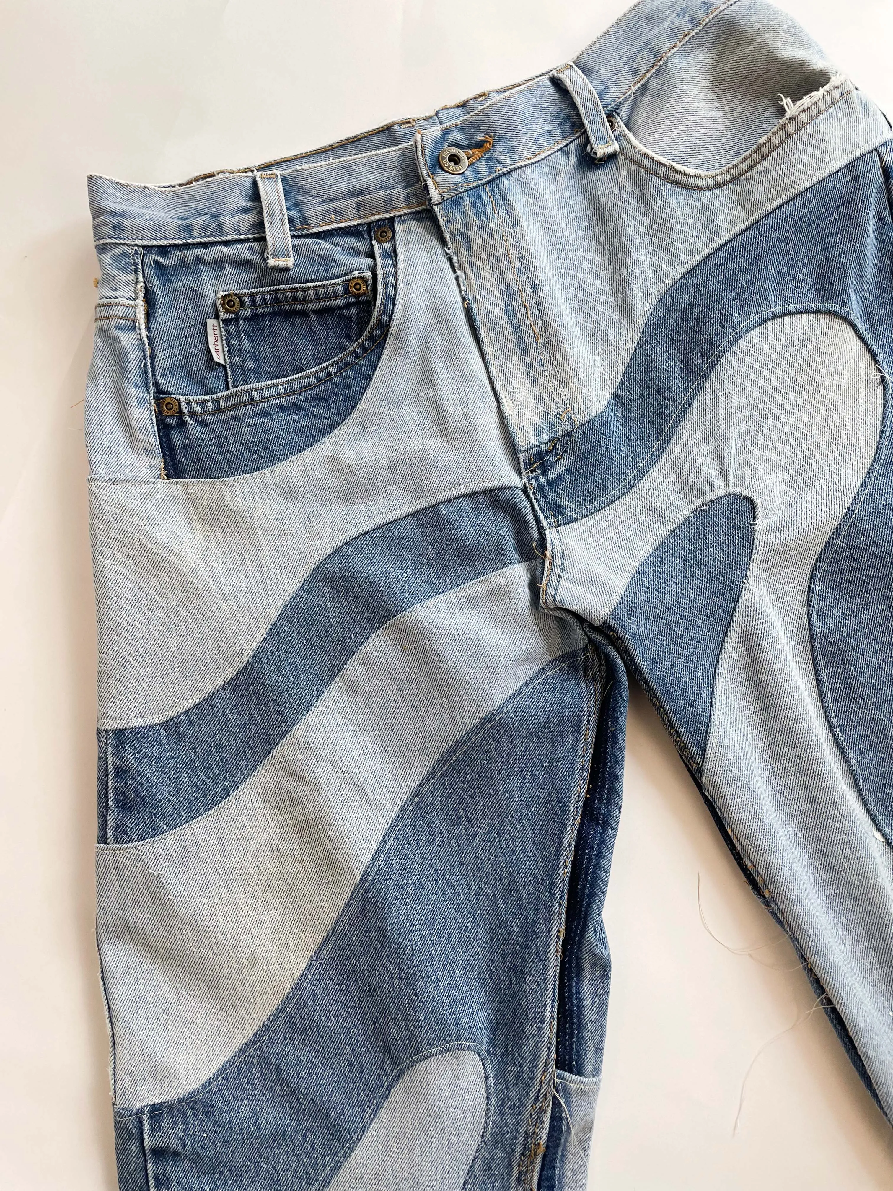 Reworked Denim swirl Jeans