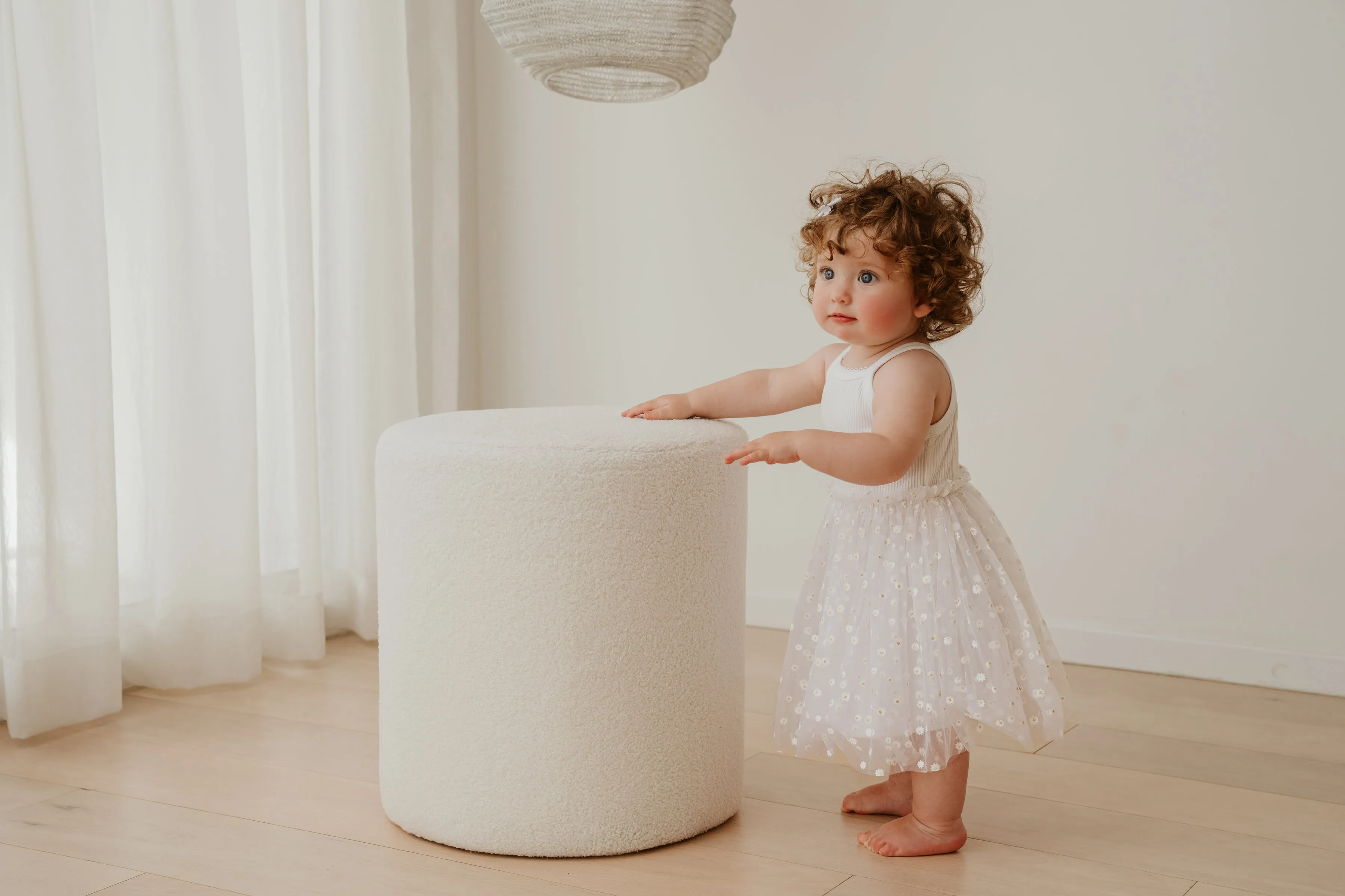 Ribbed Tulle Dress - Daisies