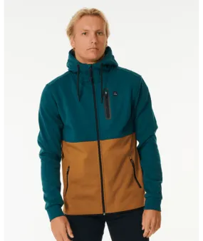 Rip Curl Anti Series Departed Zip Jacket-Blue Green