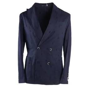 Roda Navy Jacquard Cotton Sport Coat