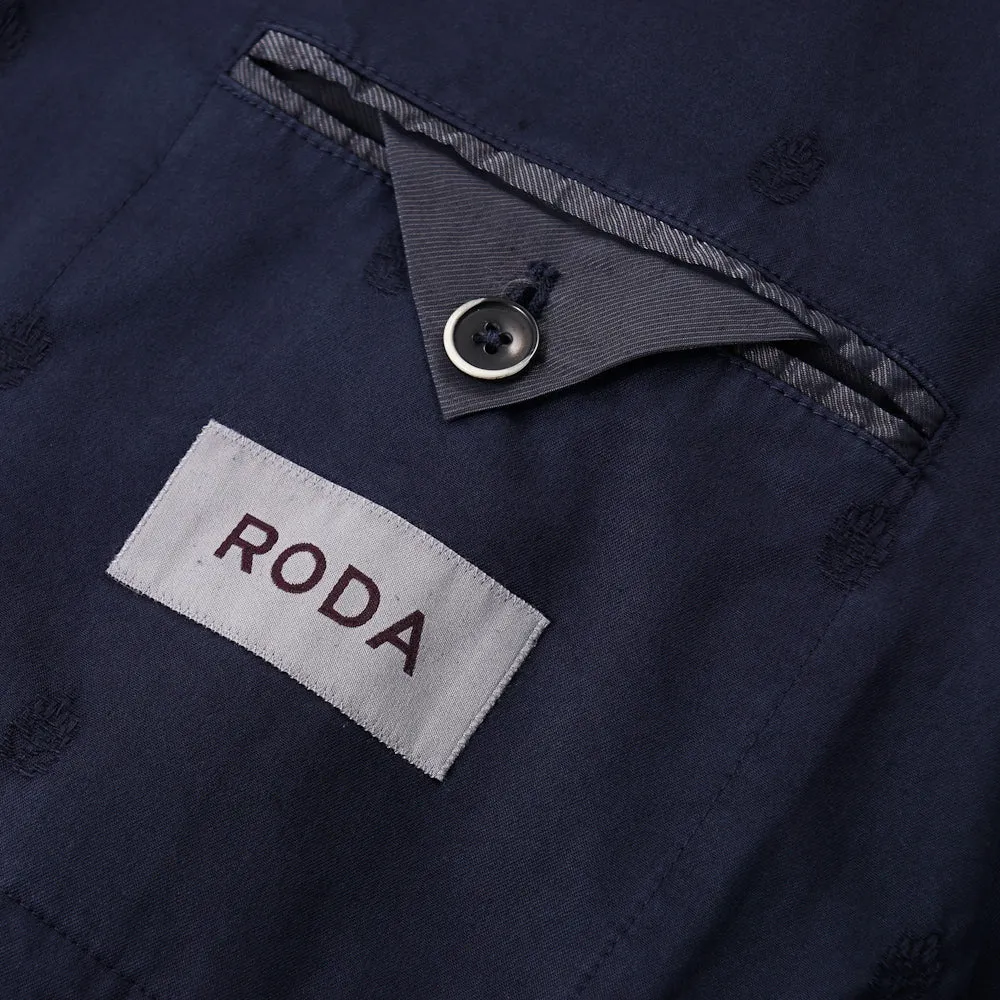 Roda Navy Jacquard Cotton Sport Coat