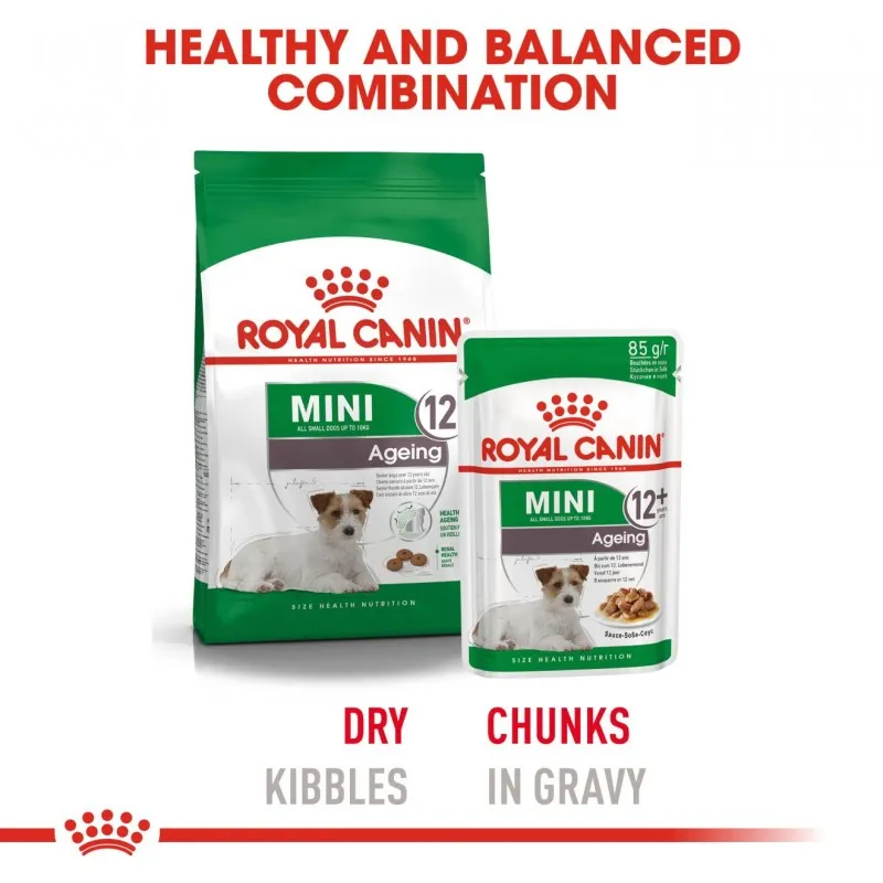 Royal Canin Size Health Nutrition Mini Ageing 12  Gravy Pouch Dog Food