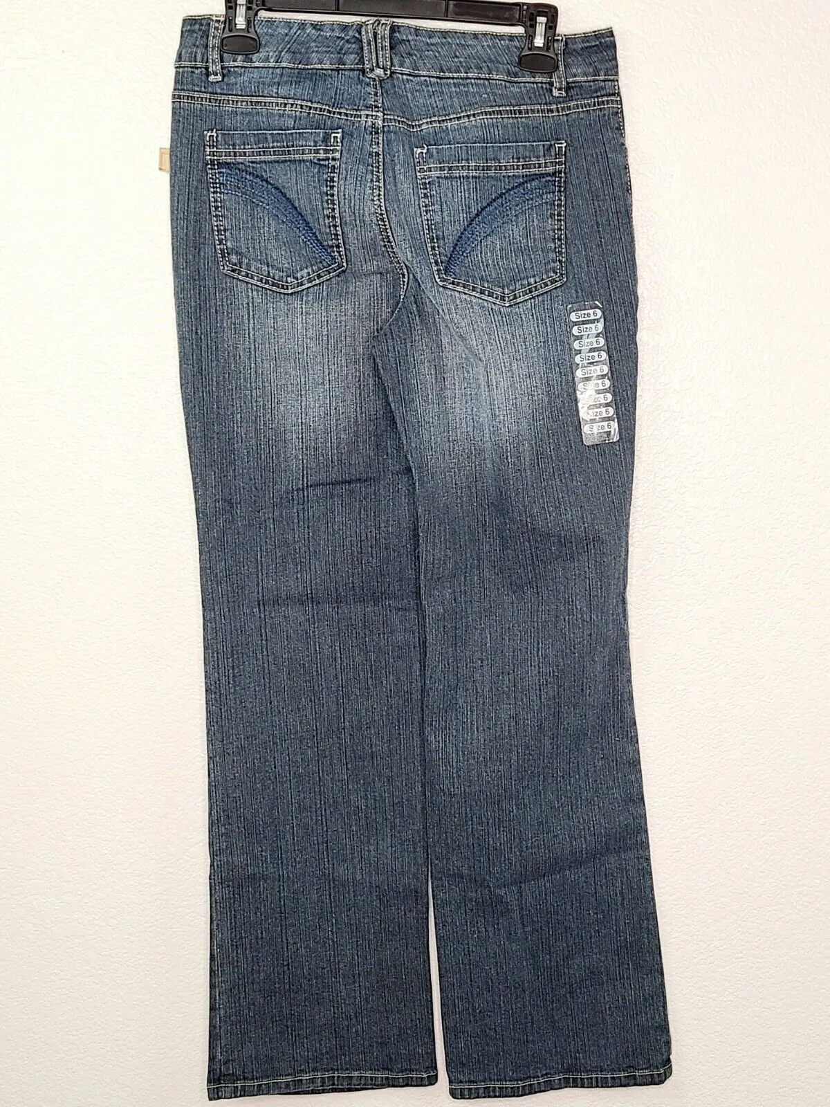 Ruff Hewn Women's Modern Bootcut Mid Rise Medium Wash Denim Jeans Size 6S