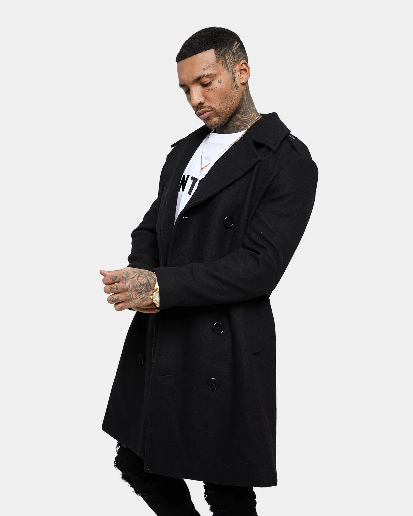 Saint Morta Barons Coat Black