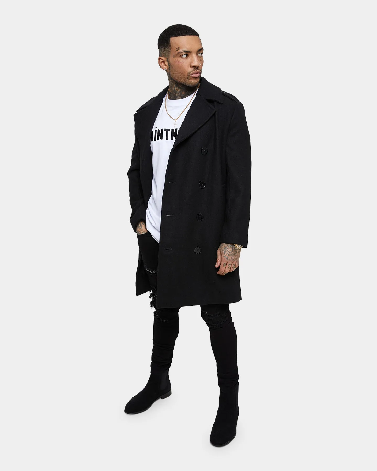 Saint Morta Barons Coat Black