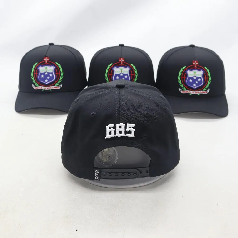 Samoa 685 A-Frame Snapback Cap - BLACK