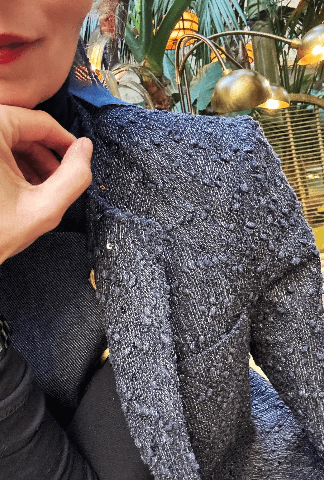 SAMPLE - Walking Blazer - Navy Twinkle Tweed