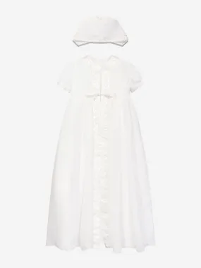 Sarah Louise Baby Girls Christening Robe Coat And Bonnet in Ivory