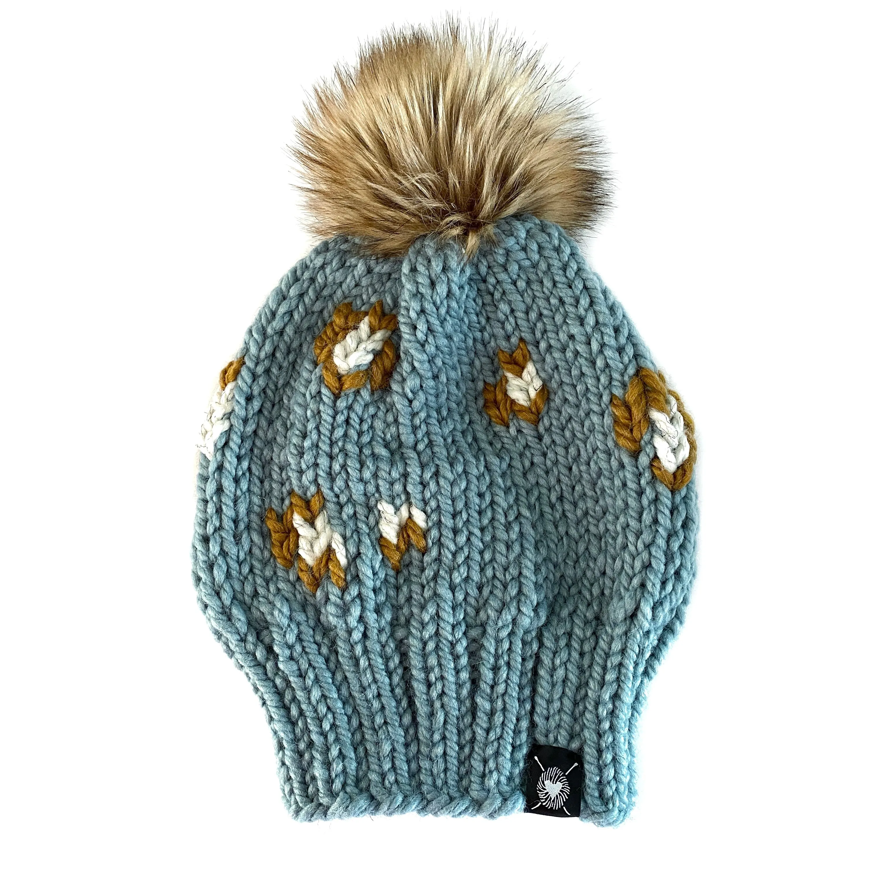 Slouchy Leopard Print Beanie in Aquarius