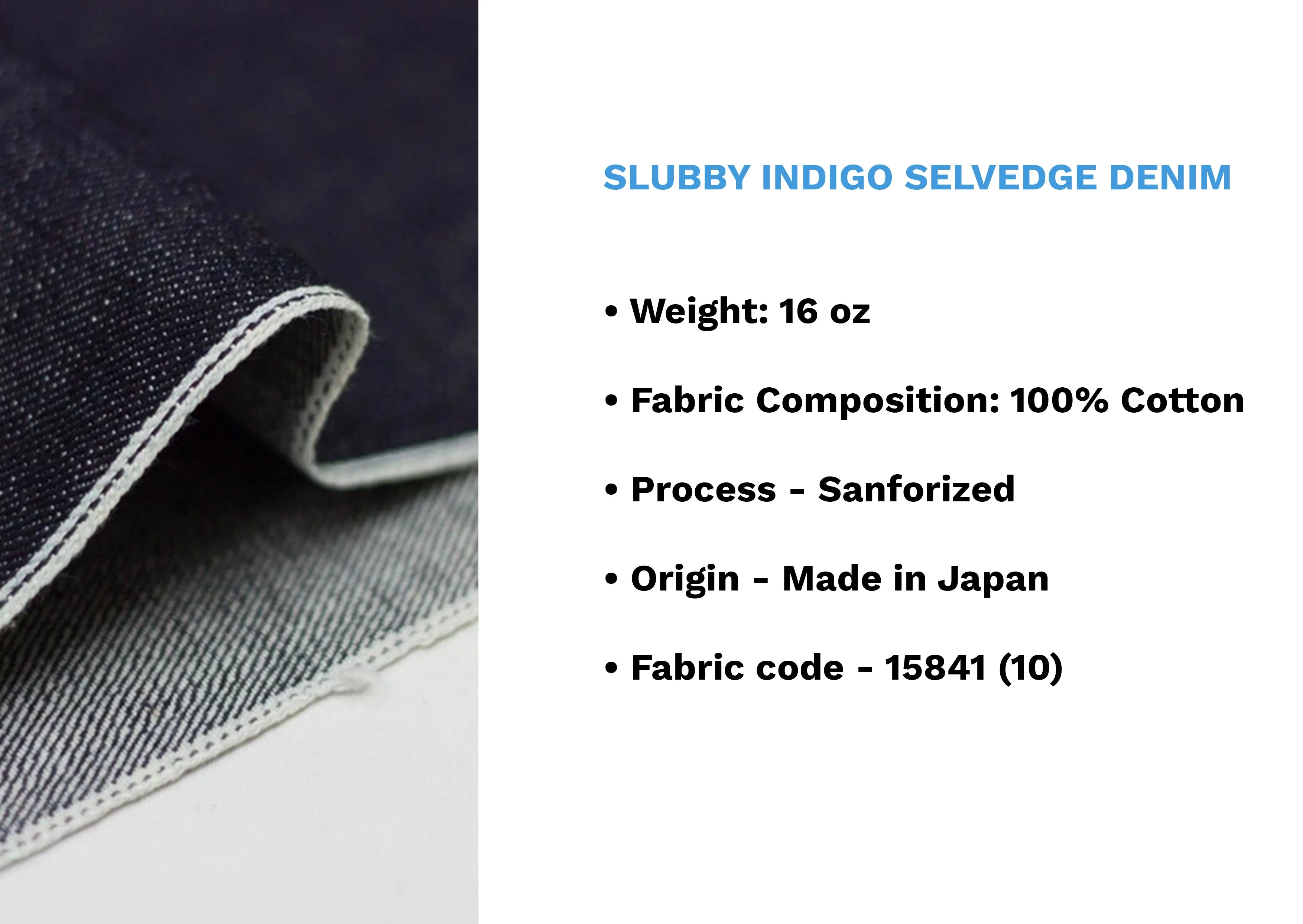 SLUBBY INDIGO SELVEDGE DENIM