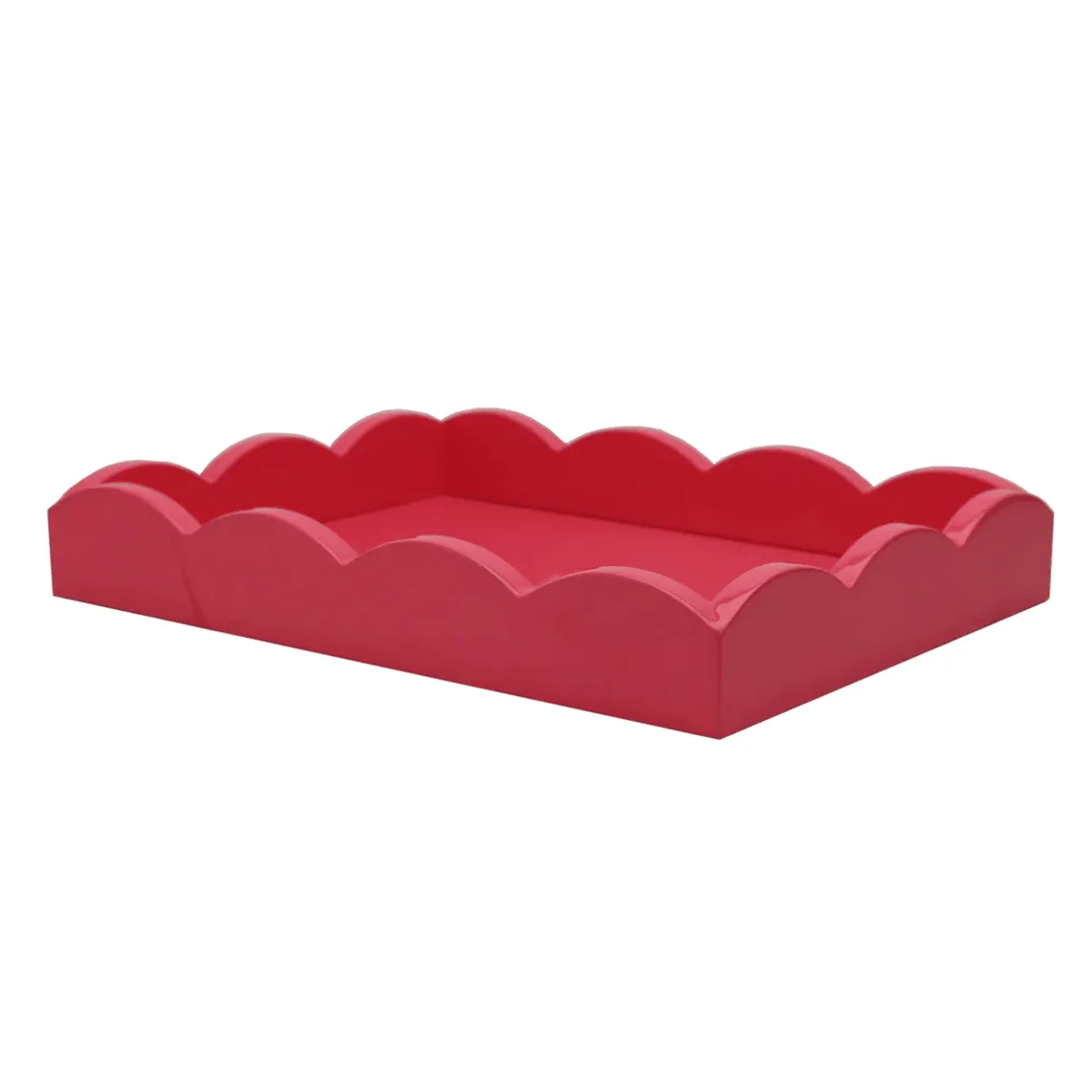 Small Scallop Rect Tray | Watermelon Pink