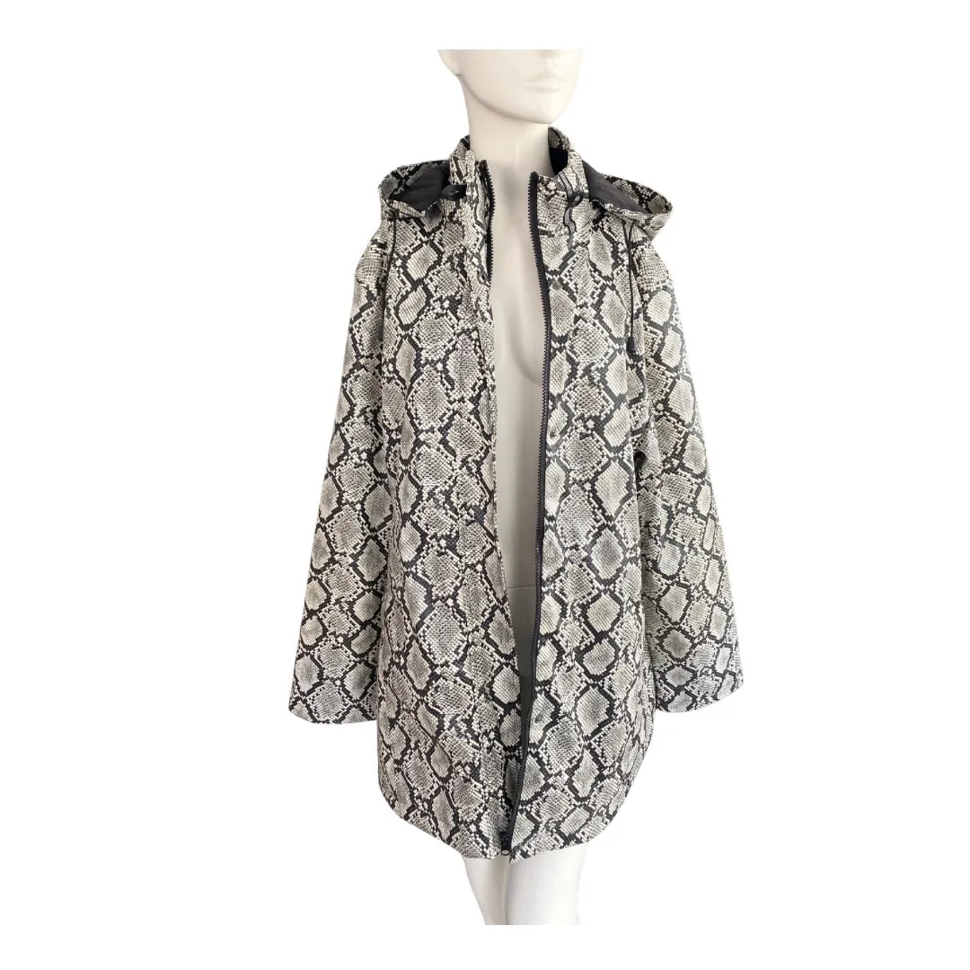 Snakeskin Rain Coat Cream  SIZE XL