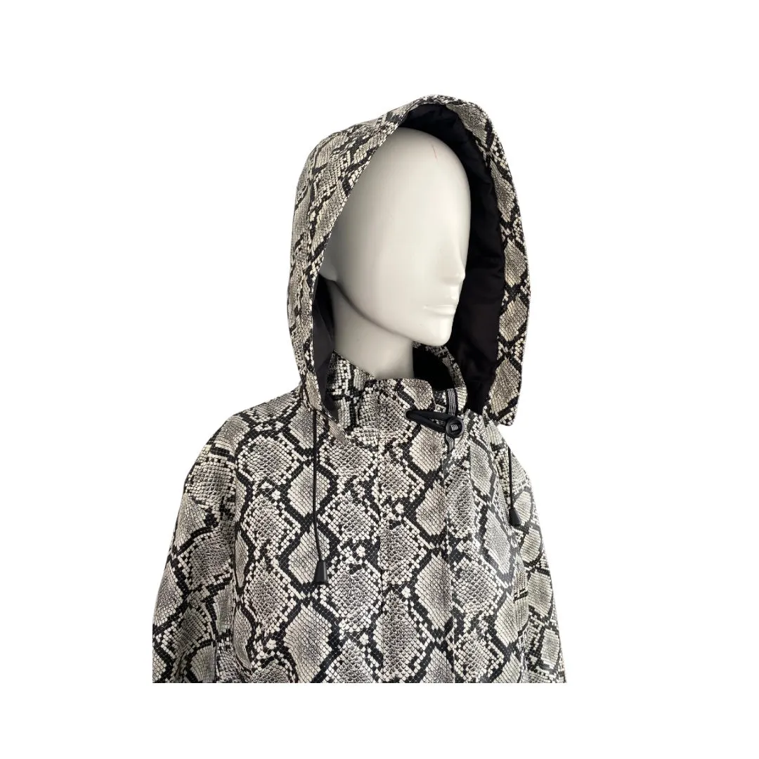 Snakeskin Rain Coat Cream  SIZE XL