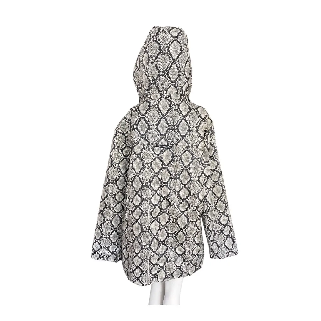 Snakeskin Rain Coat Cream  SIZE XL