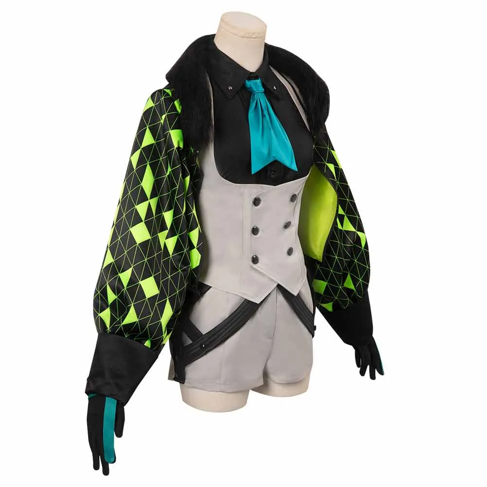 Soul Hackers Ringo Cosplay Costume Coat Headband Shorts Outfits Halloween Carnival Party Suit