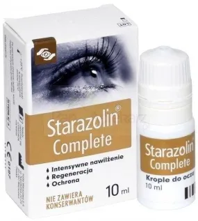 Starazolin Complete eye drops, Sodium hyaluronate, dexopantenol