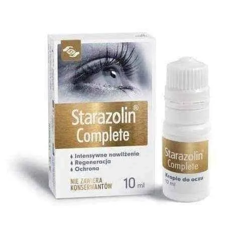 Starazolin Complete eye drops, Sodium hyaluronate, dexopantenol