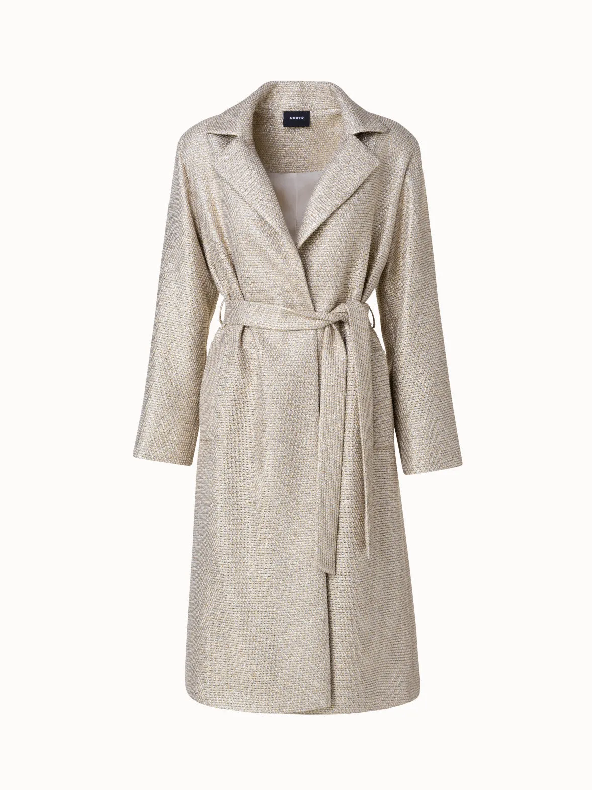 Structured Metallic Techno Weave Coat