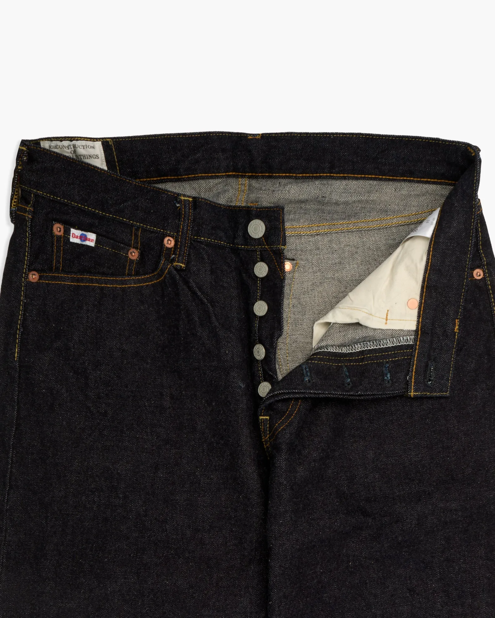 Studio D'Artisan SD-101 Regular Straight Mens Jeans - 15oz Indigo Selvedge / Onewash