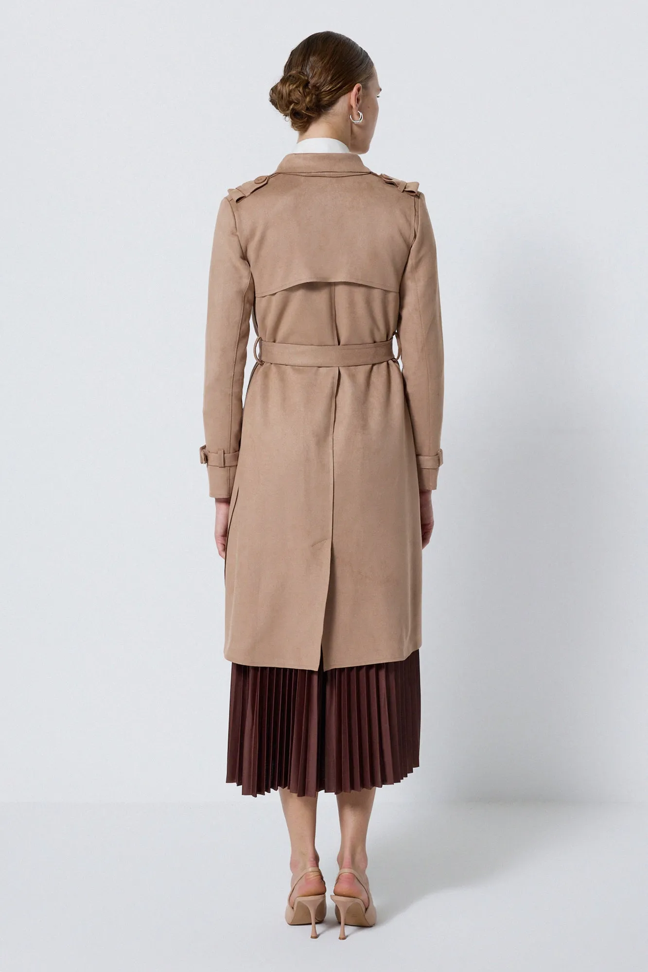 SUEDE TRENCH COAT