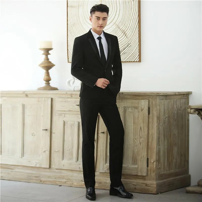 Suit Student Graduation Class Suit Men's Western Dress Suit