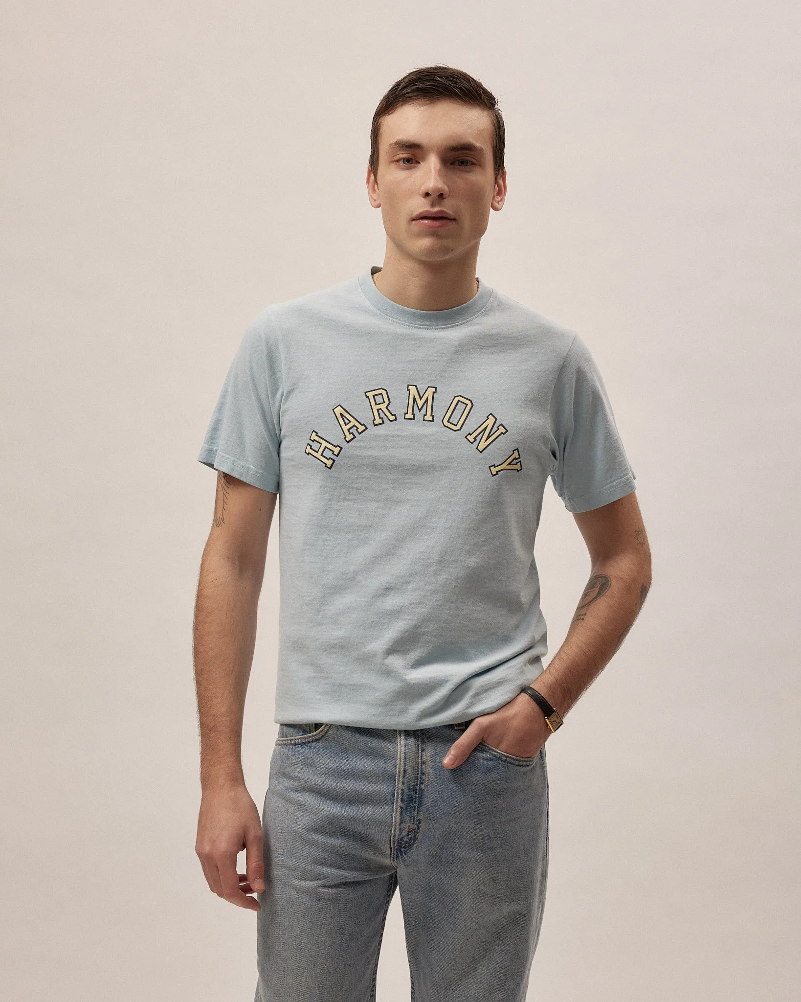 T-Shirt Varsity - Baby Blue - Cotton Jersey