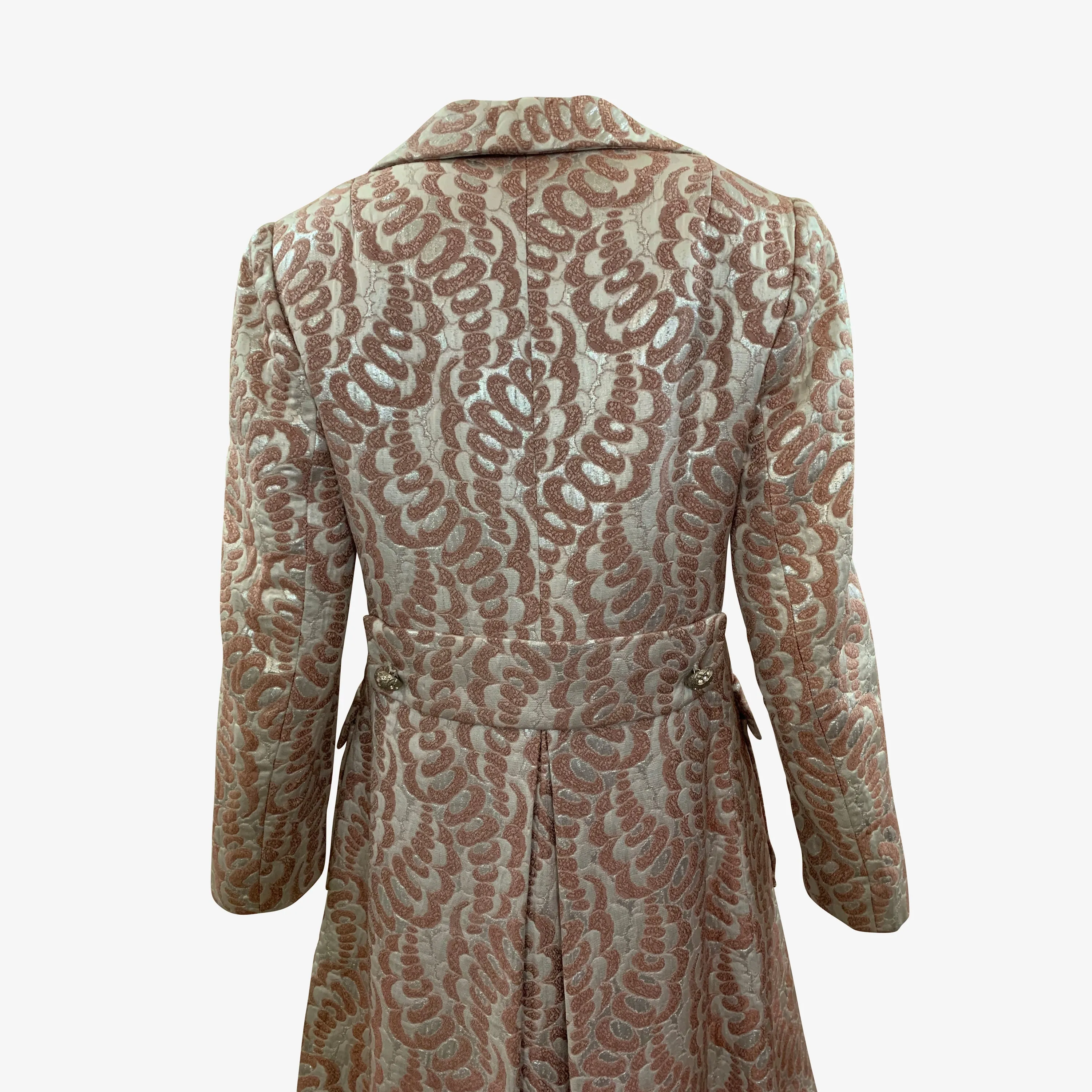 Thalhimers 60s Metallic Brocade Dress and Coat Ensemble