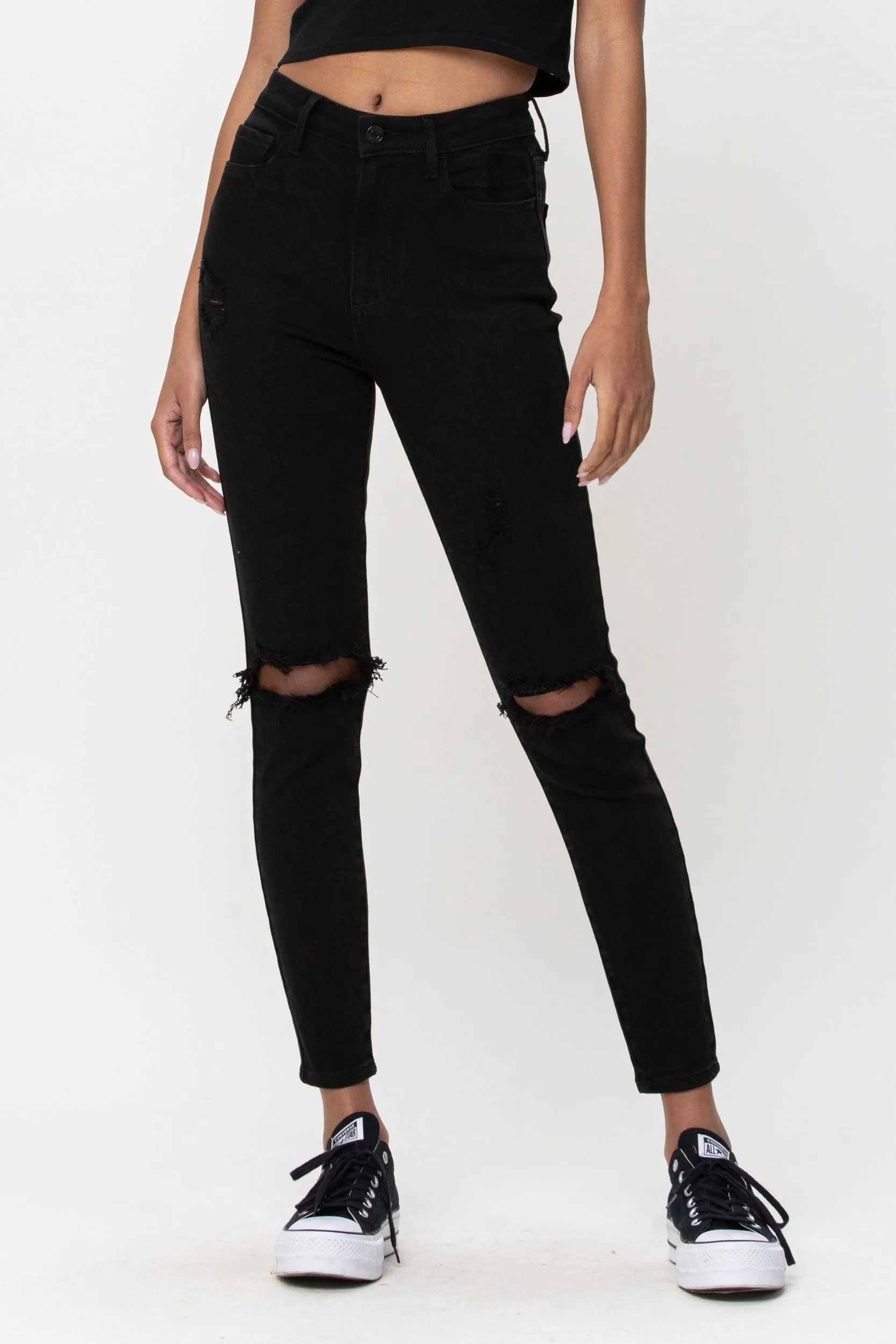 The Becky High Rise Jean in Black