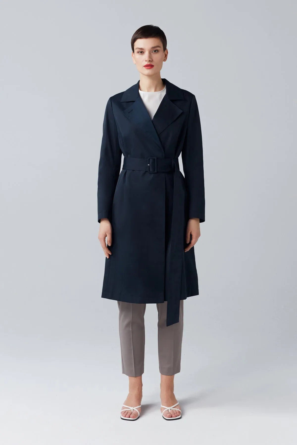 TRENDING TRENCH COAT BLACK NAVY