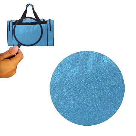 Turquoise Glitter NGIL Canvas Carry on 20" Duffle Bag