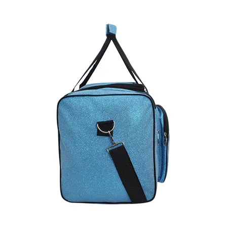 Turquoise Glitter NGIL Canvas Carry on 20" Duffle Bag