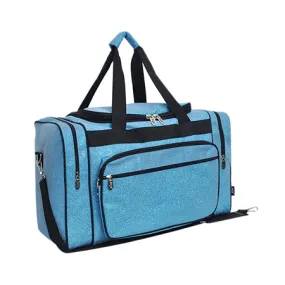 Turquoise Glitter NGIL Canvas Carry on 20" Duffle Bag