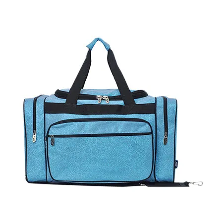 Turquoise Glitter NGIL Canvas Carry on 20" Duffle Bag