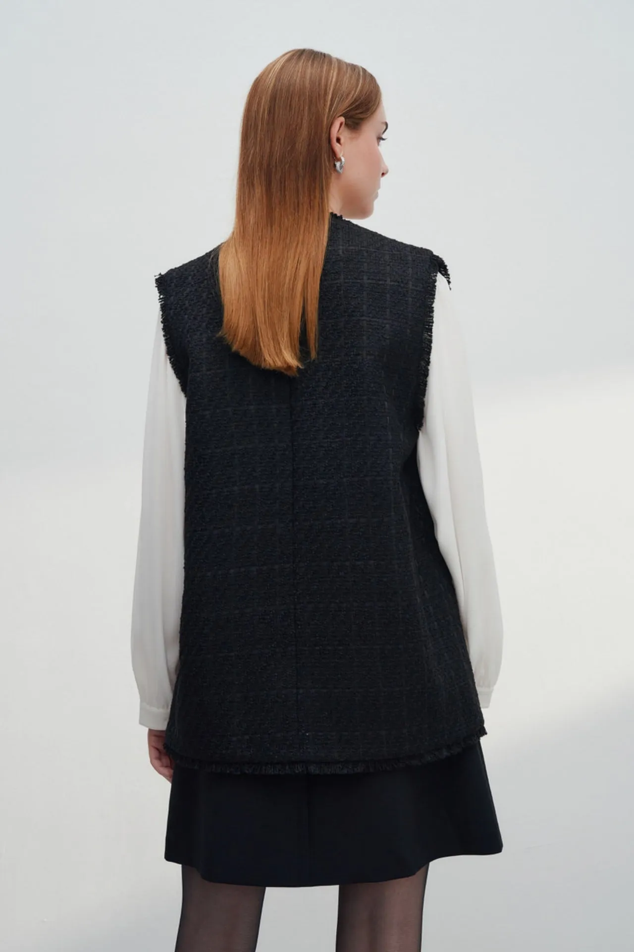 Tweed Open Front Waist Coat