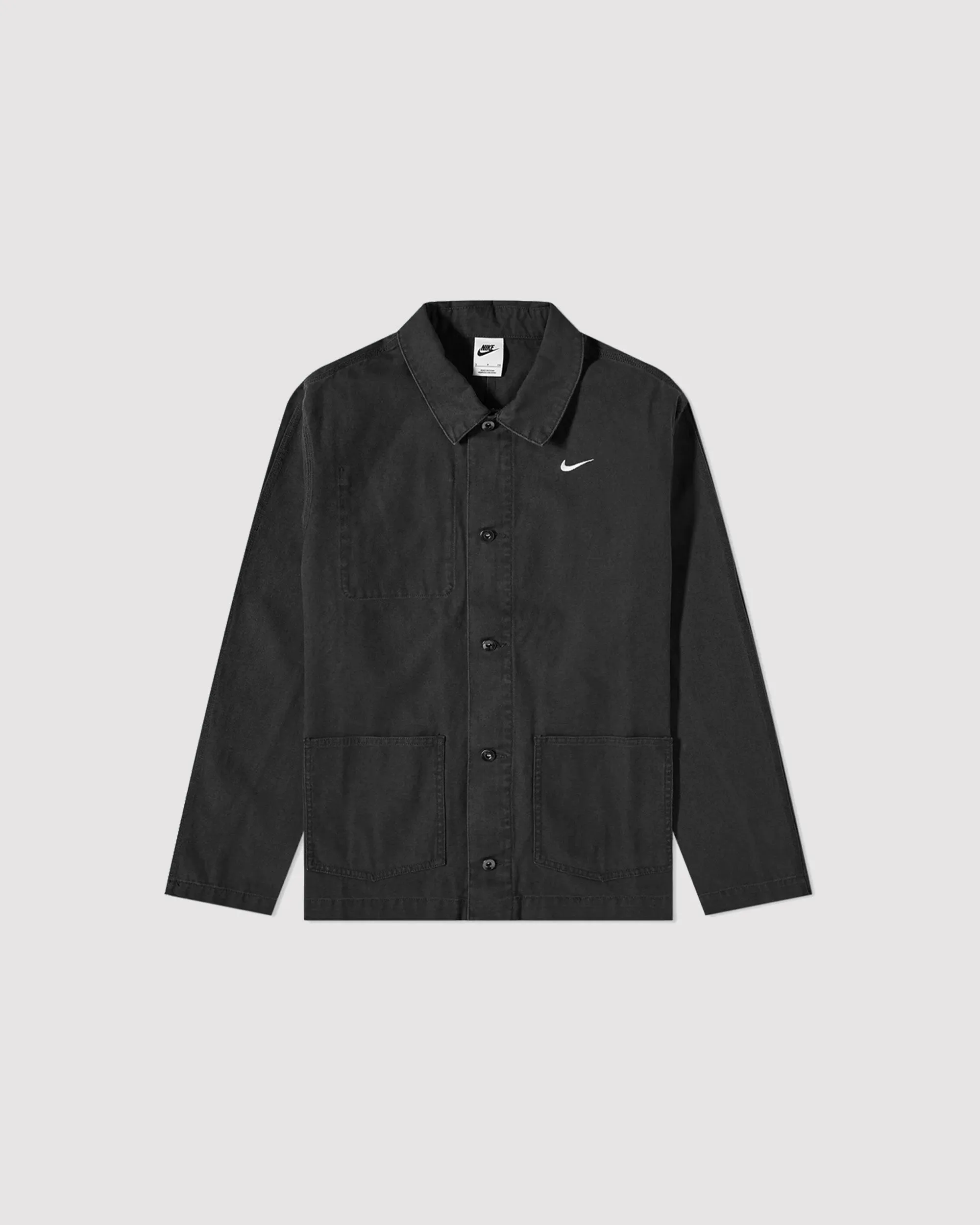 UNLINED CHORE COAT "BLACK"