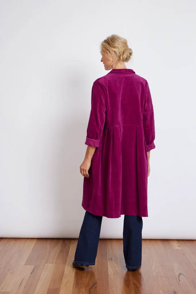 Velvet Cotton Coat - Orchid - OS