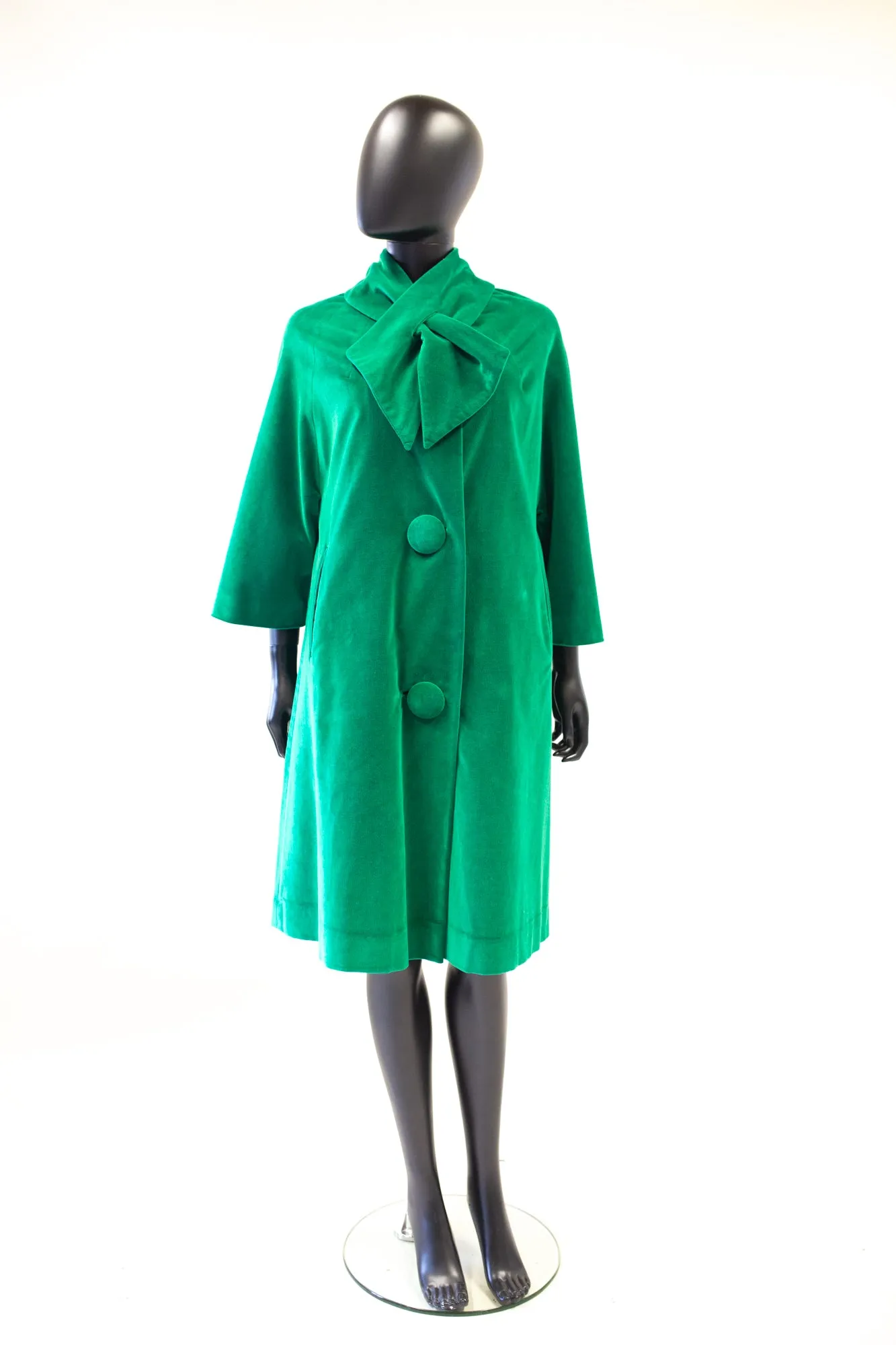 Vintage 1950s Green Velvet Coat