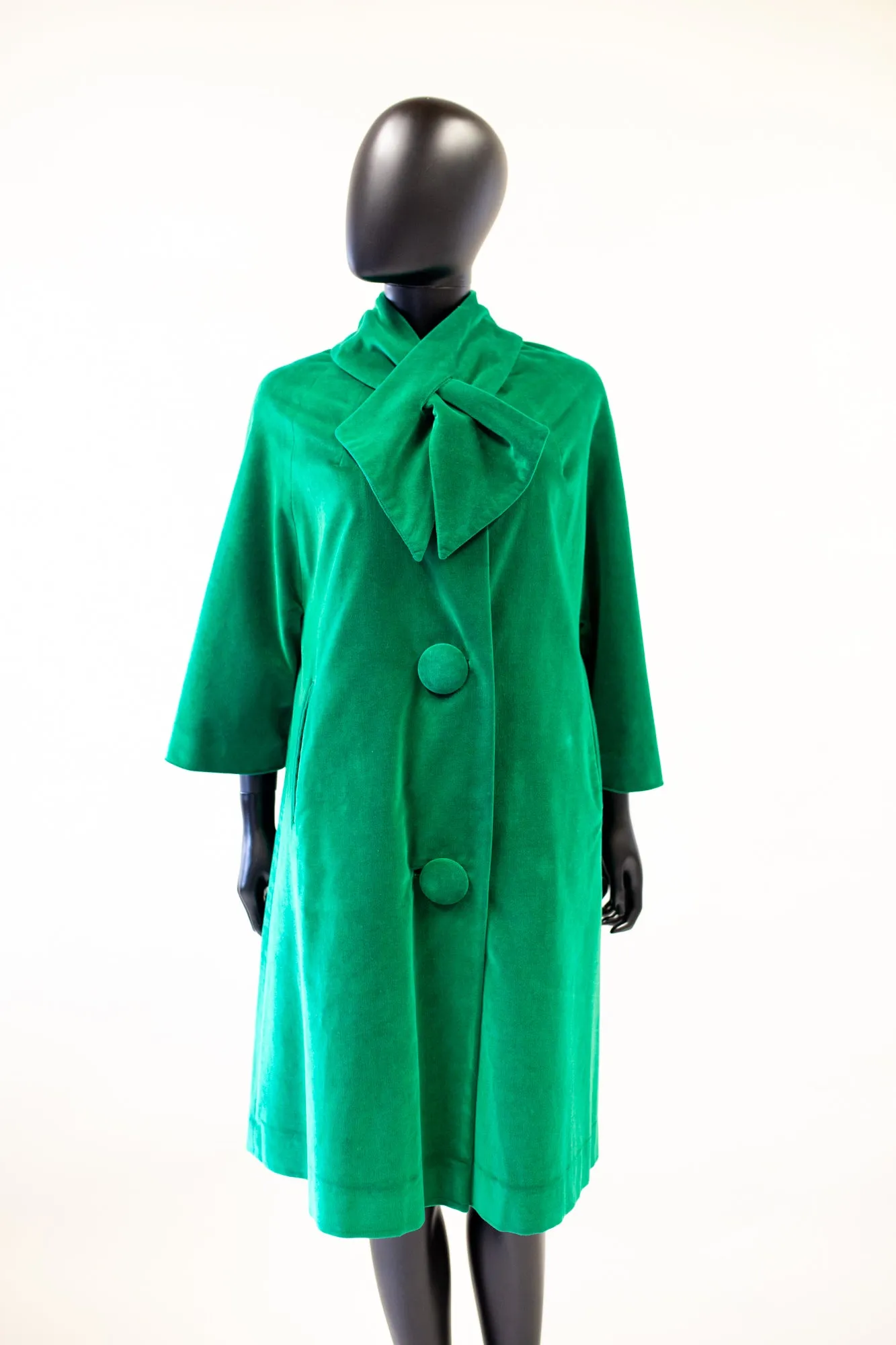 Vintage 1950s Green Velvet Coat