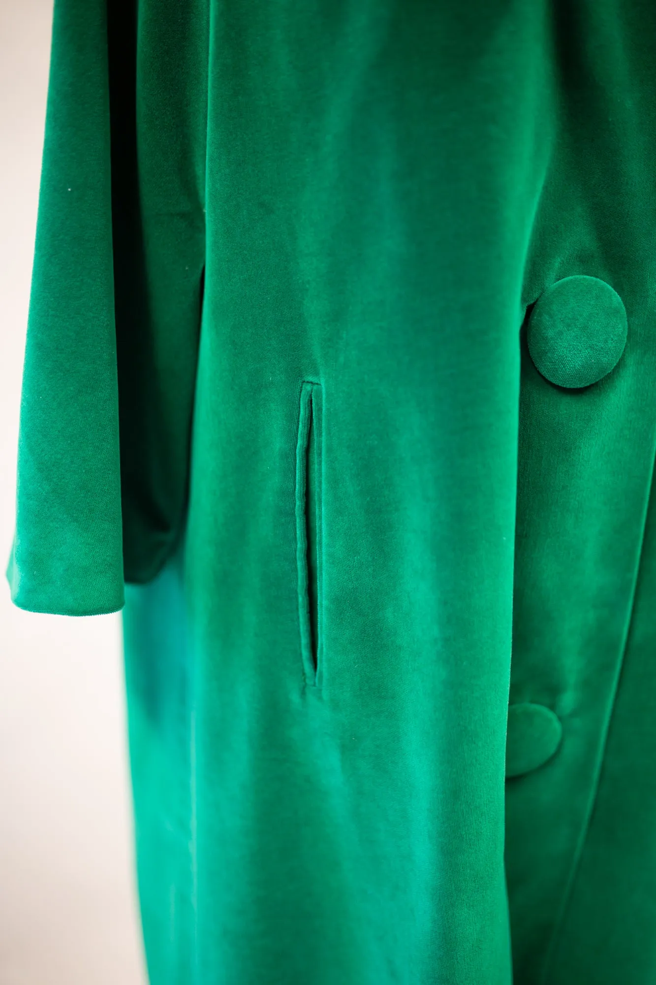 Vintage 1950s Green Velvet Coat