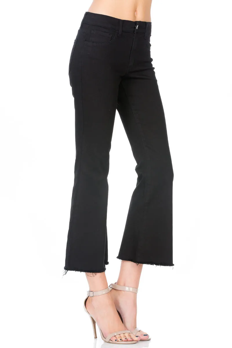 Walk of Fame Culotte Denim Flared Jeans Black