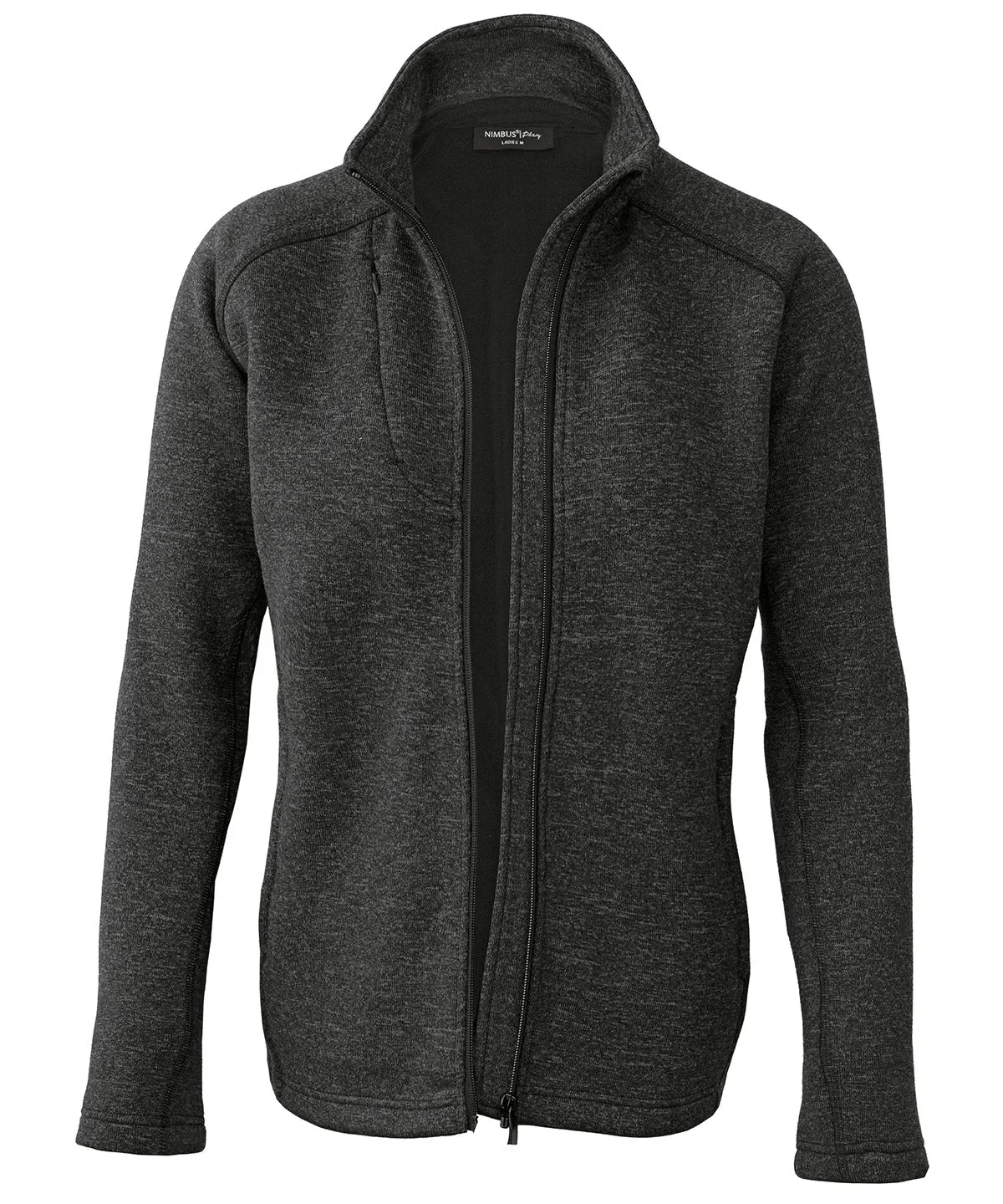 Womens Montana  knitted fleece jacket | Dark Grey Melange