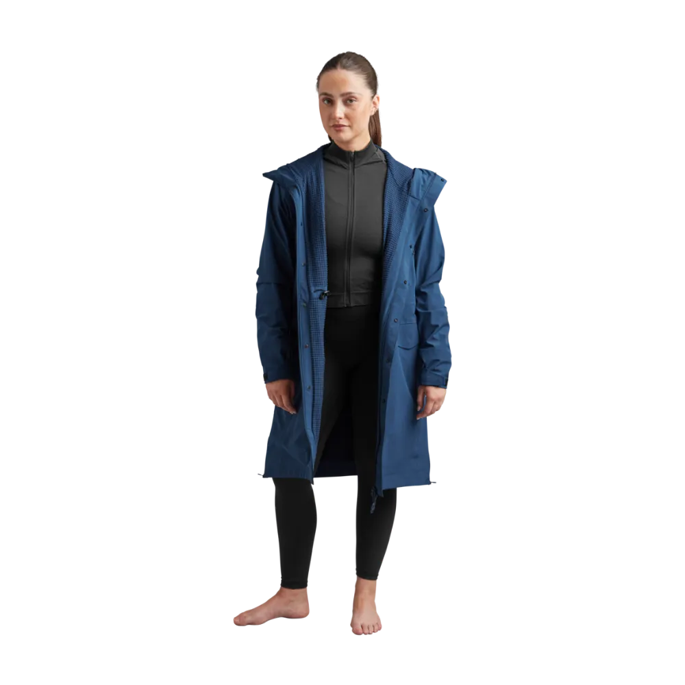 Women's Pursuit Waterproof Lightweight Changing Robe Jacket - Ocean Blue