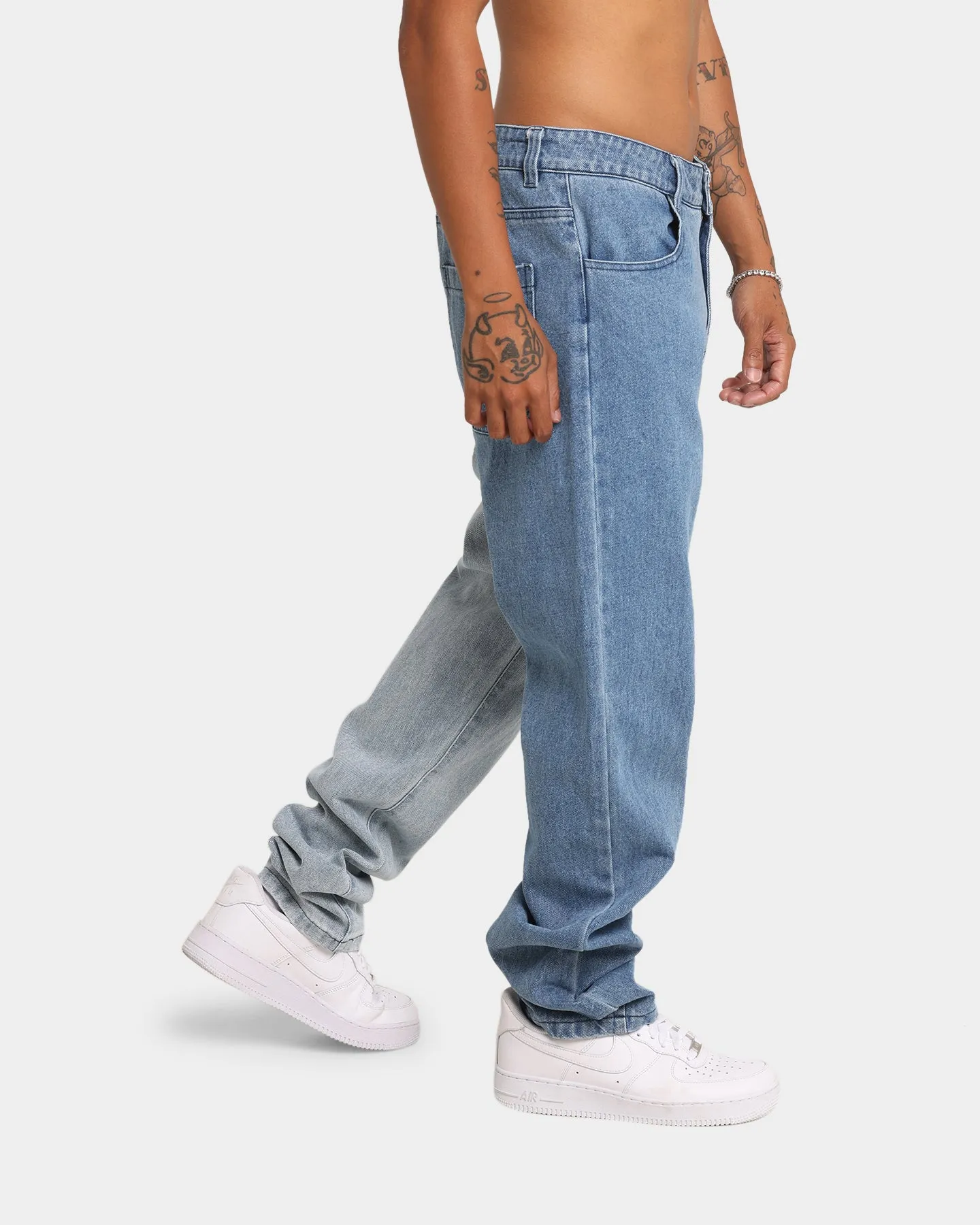 XXIII Zeke Two Tone Denim Jeans Blue